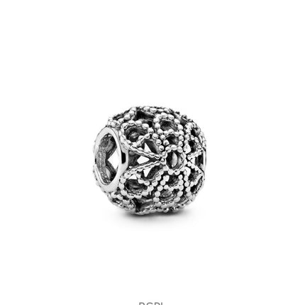 Pandora Openwork Flower Charm Clear Helmet Naisille P-791282
