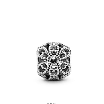 Pandora Openwork Flower Charm Clear Helmet Naisille P-791282