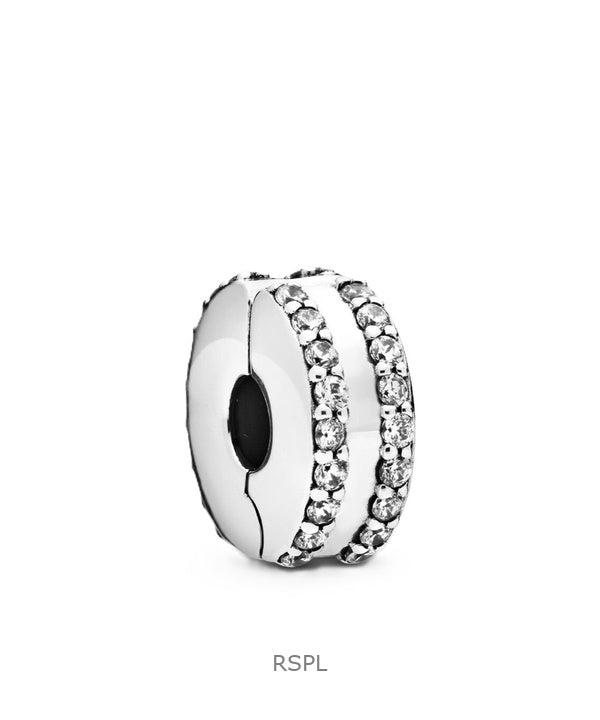 Pandora Sterling-hopeahela kirkkaalla kuutiometrillä zirkoniakorulla P-798422C01 naisille