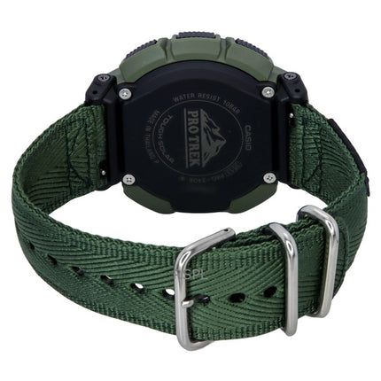Casio Pro Trek Climber Line digitaalinen kangasranneke aurinkokennon näytöllä PRG-340B-3 100M miesten kello