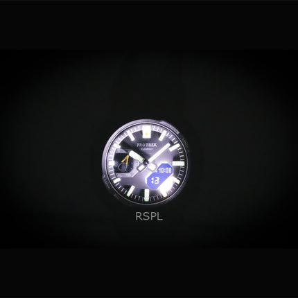 Casio Pro Trek analoginen digitaalinen älypuhelinlinkki kangasrannekkeella, musta kellotaulu, aurinkokello PRJ-B001B-1 100M miesten kello