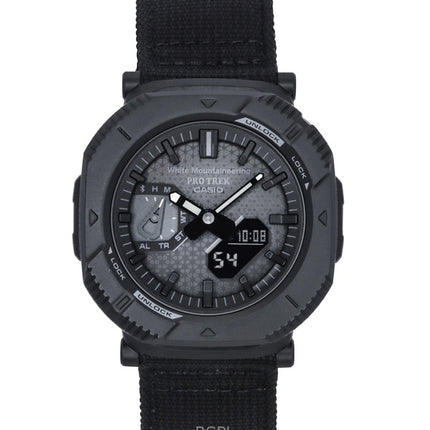 Casio Pro Trek analoginen digitaalinen valkoinen vuorikiipeilymusta kellotaulu aurinkokello PRJ-B001WM-1 100M miesten kello