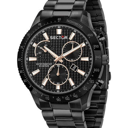 Sector 270 Chronograph ruostumaton teräs musta kellotaulu kvartsi R3273778001 miesten kello