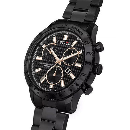 Sector 270 Chronograph ruostumaton teräs musta kellotaulu kvartsi R3273778001 miesten kello