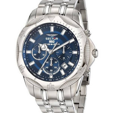 Sector 950 Chronograph Blue Sunray kellotaulu ruostumattomasta teräksestä kvartsi R3273981006 100M miesten kello