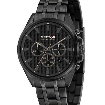 Sector 280 Chronograph Musta kellotaulu ruostumattomasta teräksestä kvartsi R3273991001 miesten kello