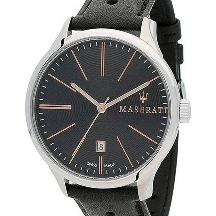 Maserati Attrazione musta soittaa kvartsi R8851126003 100M miesten kello