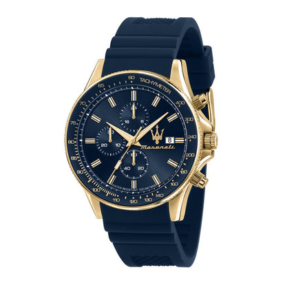 Maserati Sfida Chronograph Blue Sunray kellotaulu kvartsi R8871640004 100M miesten kello