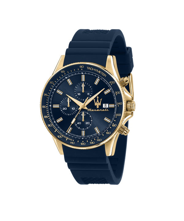 Maserati Sfida Chronograph Blue Sunray kellotaulu kvartsi R8871640004 100M miesten kello