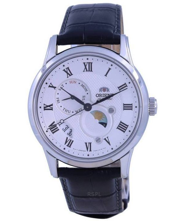 Orient Classic Auringon ja Kuun valkoinen kellotaulu RA-AK0008S10B RA-AK0008S30B miesten kello