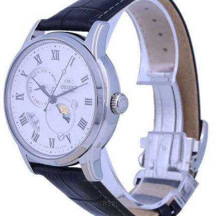Orient Classic Auringon ja Kuun valkoinen kellotaulu RA-AK0008S10B RA-AK0008S30B miesten kello