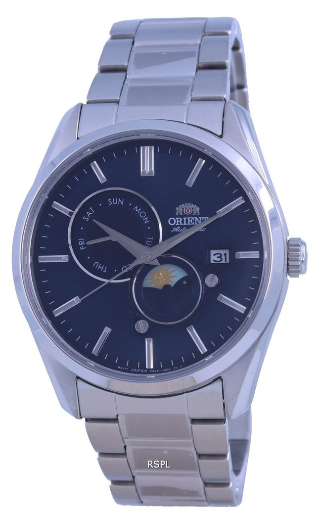 Orient Contemporary Sun & Moon Blue Dial Automaattinen RA-AK0308L10B miesten kello
