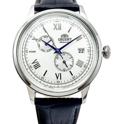 Orient Bambino Version 8 Klassinen nahkahihna valkoinen kellotaulu automaattinen RA-AK0701S10B RA-AK0701S30B miesten kello
