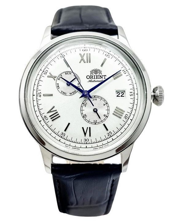 Orient Bambino Version 8 Klassinen nahkahihna valkoinen kellotaulu automaattinen RA-AK0701S10B RA-AK0701S30B miesten kello