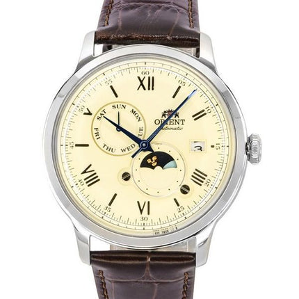 Orient Bambino Versio 9 Auringon ja Kuun vaiheen samppanjakello, automaattinen RA-AK0803Y10B RA-AK0803Y30B miesten kello
