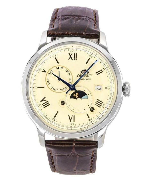 Orient Bambino Versio 9 Auringon ja Kuun vaiheen samppanjakello, automaattinen RA-AK0803Y10B RA-AK0803Y30B miesten kello