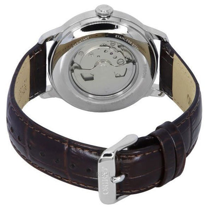 Orient Bambino Version 9 Klassinen aurinko ja kuu vaihe nahkahihna ruskea kellotaulu automaattinen RA-AK0804Y00C miesten kello