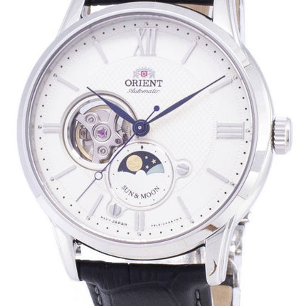 Orient aurinko ja kuu RA-AS0005S10B avoimin sydämin Automaattinen Miesten Kello