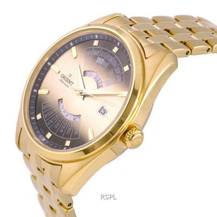 Orient Contemporary monivuotinen kalenteri kultasävyinen automaattinen RA-BA0001G10B miesten kello