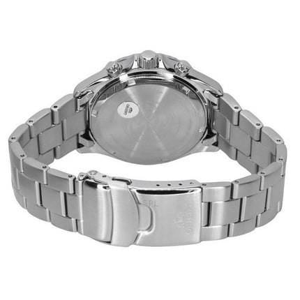 Orient Sports Panda Chronograph ruostumattomasta teräksestä valkoinen kellotaulu aurinkosukeltajalle RA-TX0203S10B 200M miesten