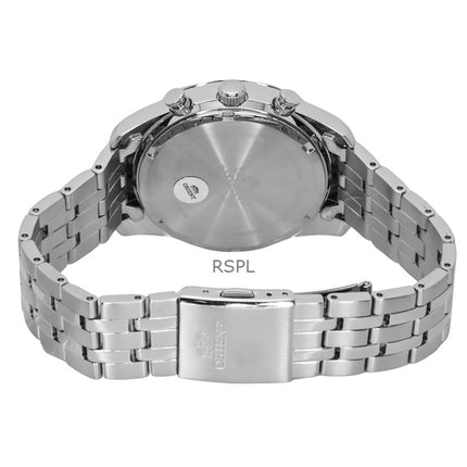 Orient Contemporary Chronograph ruostumattomasta teräksestä valmistettu taivaansininen kellotaulu kvartsi RA-TX0304L miesten kello