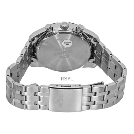 Orient Contemporary Chronograph ruostumattomasta teräksestä valmistettu valkoinen kellotaulu kvartsi RA-TX0305S miesten kello