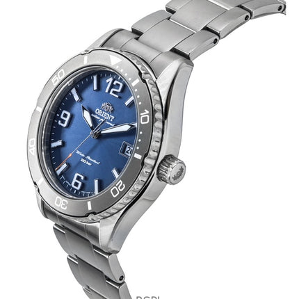Orient Mako III ruostumattomasta teräksestä valmistettu sininen kellotaulu aurinkosukeltajalle RA-WJ0002L 200M miesten kello