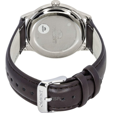 Orient Bambino -nahkahihna, samppanjanvärinen kellotaulu, aurinkokenno, RA-WK0003G, miesten kello