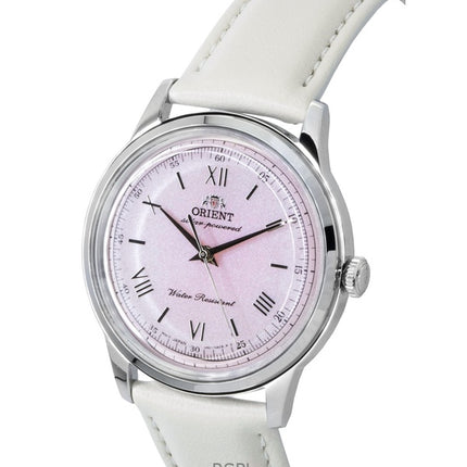 Orient Bambino RA-WK0005P -nahkaranneke, pinkki kellotaulu, aurinkokello, miesten kello