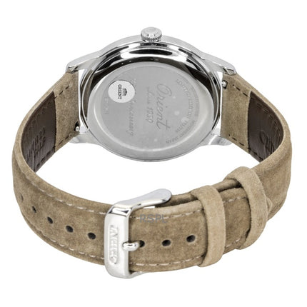 Orient Bambino 75-vuotisjuhlamallin rajoitetun erän valkoinen kellotaulu aurinkokennolla varustettu RA-WK0006S miesten kello lisärannekkeella