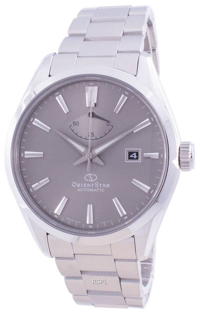 Orient Star Basic Date Japanin valmistama hopeanvärinen automaattinen RE-AU0404N00B miesten kello