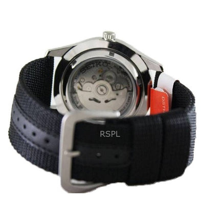 Kunnostettu Seiko mustalla soittamalla automaattinen urheilullinen SNZG15J1 miesten kello