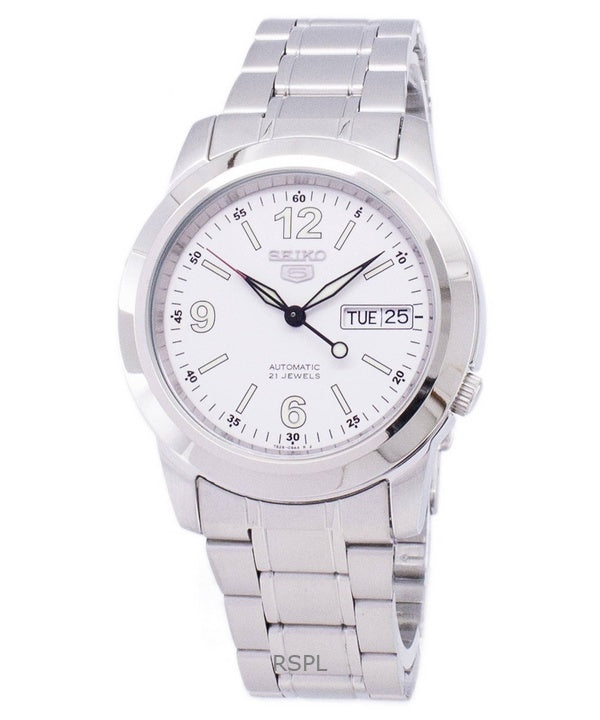Kunnostettu Seiko 5 Sports -automaattinen SNKE57K1 miesten kello, valkoinen kellotaulu