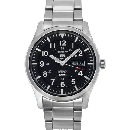 Kunnostettu Seiko 5 Sports mustalla taululla automaattinen SNZG13K1 miesten kello