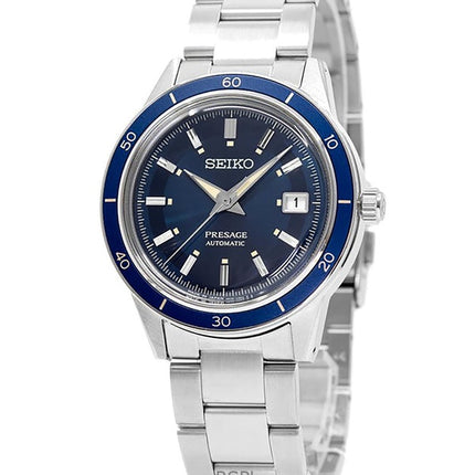 Kunnostettu Seiko Presage Style 60&#39;s ruostumattomasta teräksestä valmistettu automaattinen SRPG05J1 miesten kello