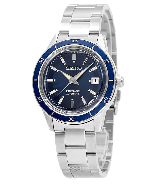 Kunnostettu Seiko Presage Style 60&#39;s ruostumattomasta teräksestä valmistettu automaattinen SRPG05J1 miesten kello