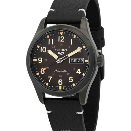 Kunnostettu Seiko 5 Sports Field Collection -nahkahihnalla, ruskealla kellotaululla, automaattinen SRPG41K1 100M miesten kello