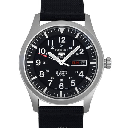 Kunnostettu Seiko 5 Sports mustalla taululla automaattinen SNZG15K1 miesten kello