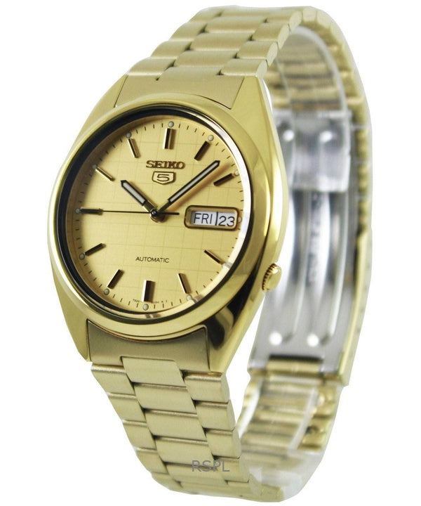 Kunnostettu Seiko 5 Gold Dial Automatic SNXL72K1 miesten kello