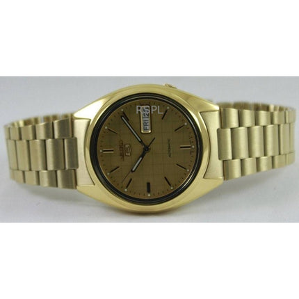 Kunnostettu Seiko 5 Gold Dial Automatic SNXL72K1 miesten kello
