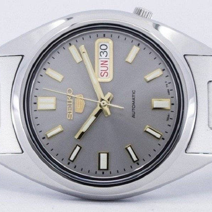 Kunnostettu Seiko 5 harmaalla kellotaululla varustettu automaattinen SNXS75K1 miesten kello