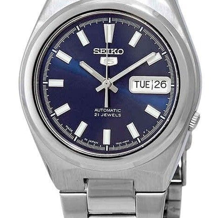Kunnostettu Seiko ruostumattomasta teräksestä valmistettu sininen kellotaulu automaattinen SNKC51J1 miesten kello