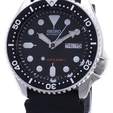 Kunnostettu Seiko mustavalkoinen automaattinen sukeltajan SKX007K1 miesten kello