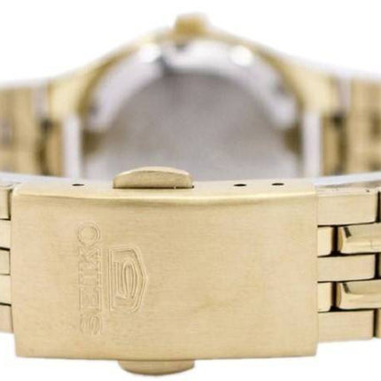 Kunnostettu Seiko 5 Gold Dial Automatic 21 Jewel SYMA04K1 naisten kello