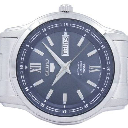 Kunnostettu Seiko 5 sininen kellotaulu automaattinen Japanissa valmistettu SNKP17J1 miesten kello