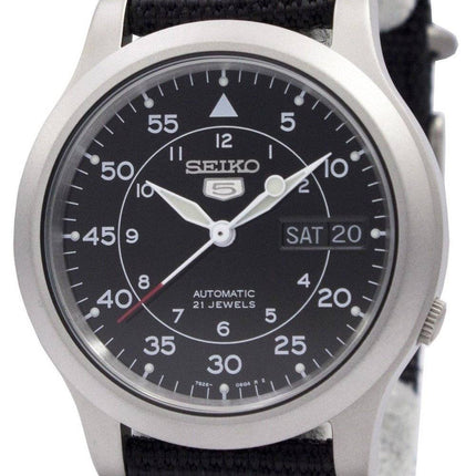 Kunnostettu Seiko 5 Military Black Dial Automatic SNK809K2 miesten kello