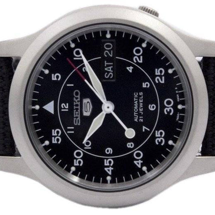Kunnostettu Seiko 5 Military Black Dial Automatic SNK809K2 miesten kello
