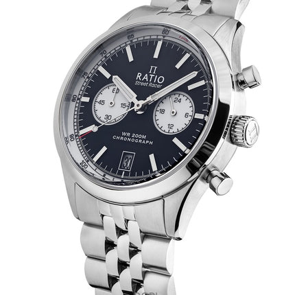 Ratio Street Racer Chronograph RTC012 200M käänteisellä panda-taululla varustettu kello