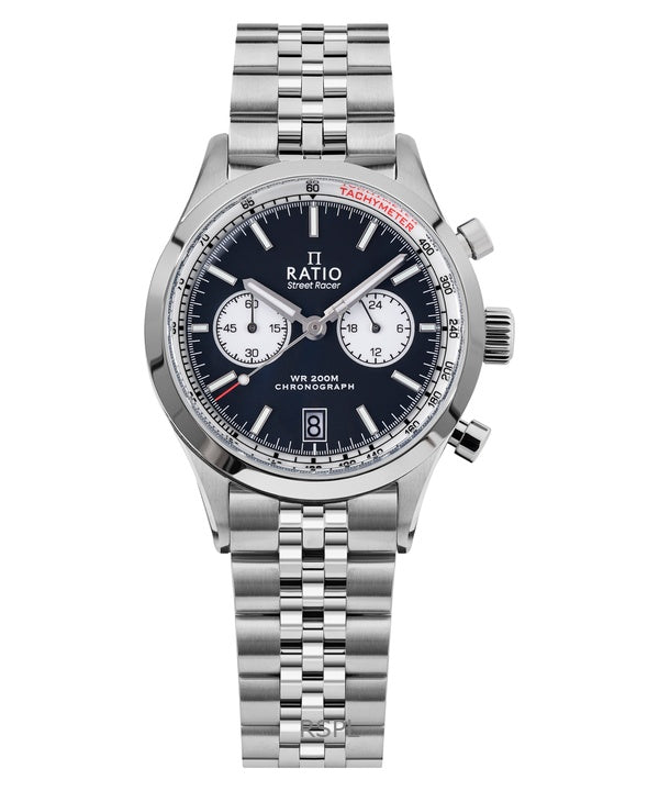 Ratio Street Racer Chronograph RTC012 200M käänteisellä panda-taululla varustettu kello