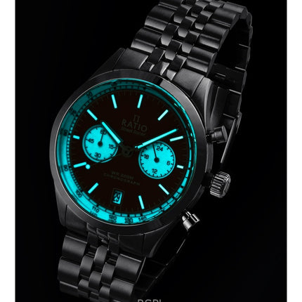 Ratio Street Racer Chronograph RTC014 200M käänteinen panda-kellotaulu